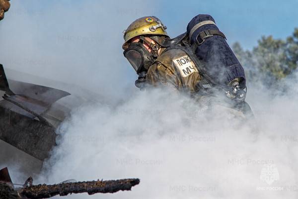 В Краснинском районе Смоленской области горел жилой дом
