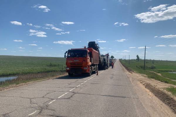 В Гагаринском районе Смоленской области начали ремонт дорог по национальному проекту