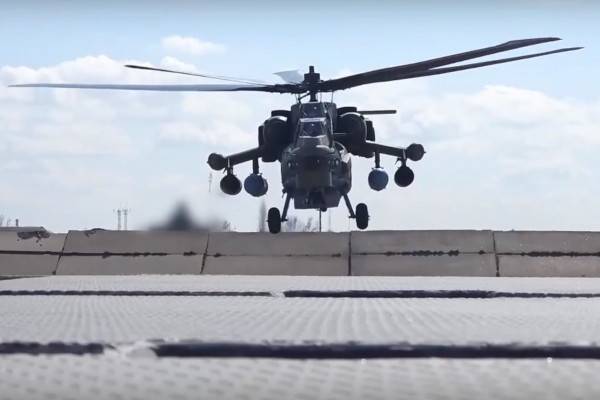 Российские экипажи вертолетов Ми-28 успешно нанесли удар по подразделениям ВСУ