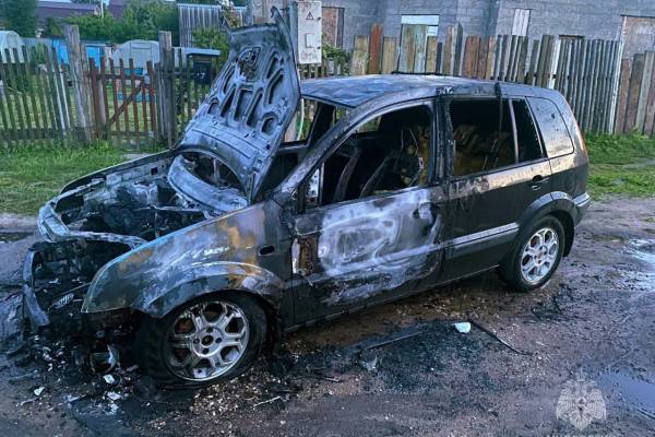 В Рославле во время движения вспыхнул автомобиль