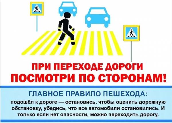 Напоминаем взрослым и маленьким пешеходам