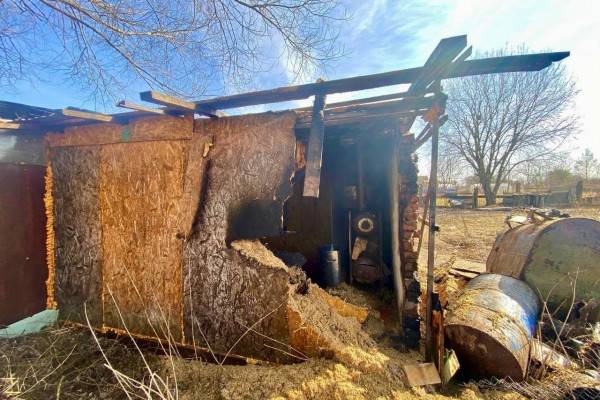 В деревне Кокорево Вяземского района произошёл пожар