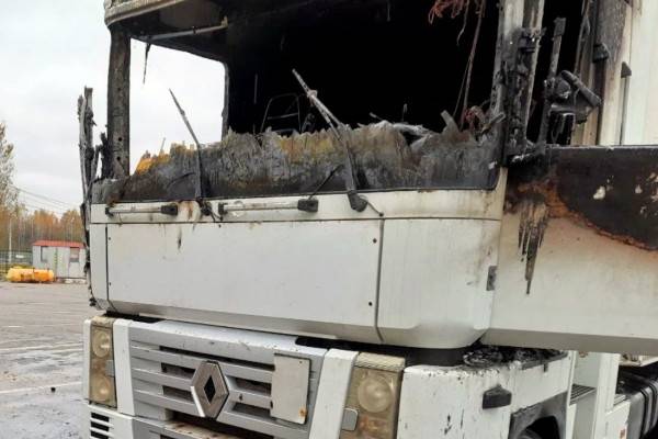 Приготовление кофе в кабине тягача обернулось автопожаром