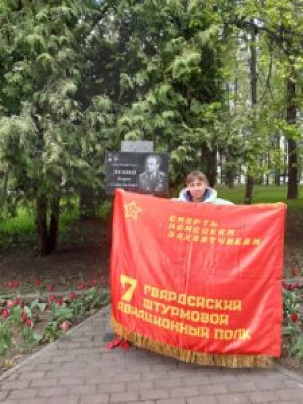 Посещение Рославля ветераном вооруженных сил