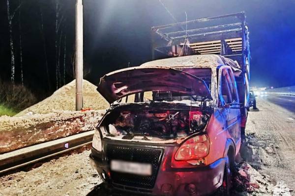 Стали известны подробности пожара на трассе М-1 в Гагаринском районе