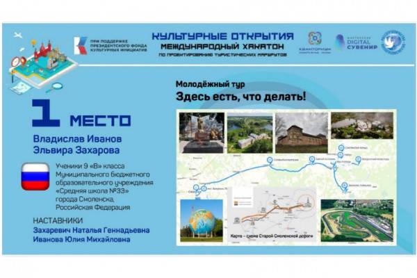 Учащиеся школы № 33 города Смоленска одержали победу в международном хакатоне