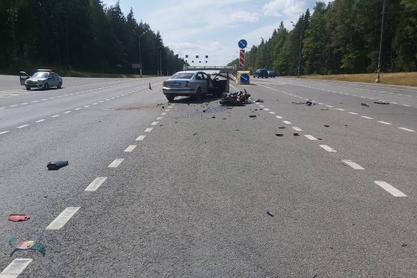 В Ярцевском районе в результате ДТП погиб 40-летний мотоциклист