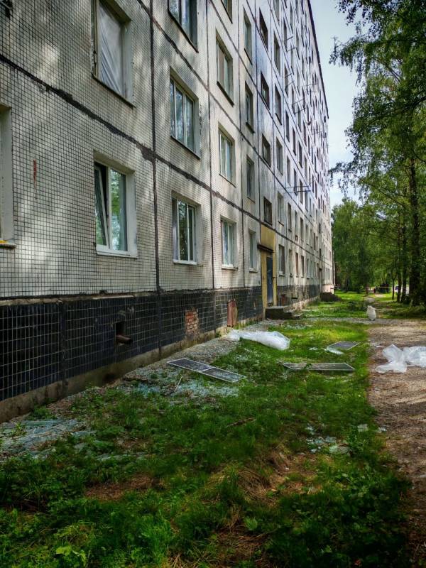 Осмотр последствий падения дрона