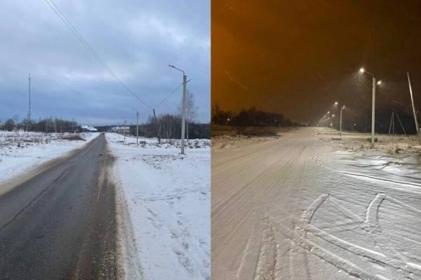 В Рославле обустроили новую линию уличного освещения