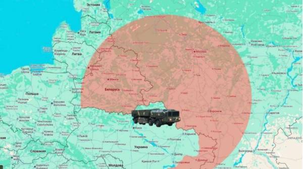 Карта зоны поражения ракет «Сапсан»