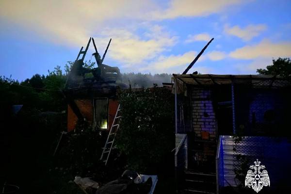 Пожар в частном доме в Смоленске Пожар в частном доме в Смоленске