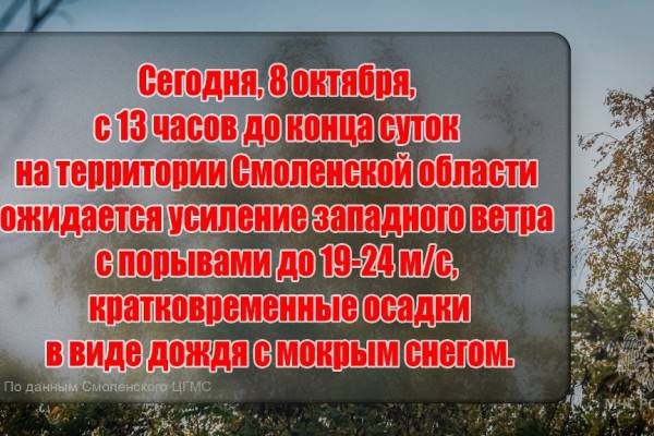 МЧС предупреждает смолян об ухудшении погодных условий МЧС предупреждает смолян об ухудшении погодных условий