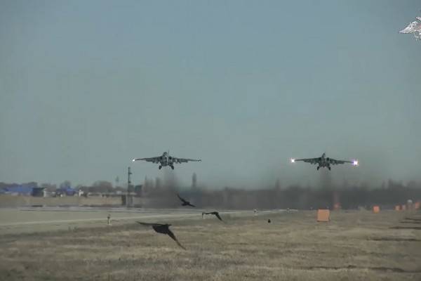 В Минобороны РФ показали кадры боевой работы Су-25 в зоне проведения спецоперации