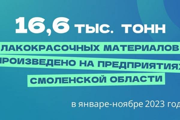 Смоленскстат — о производстве лакокрасочных материалов на Смоленщине