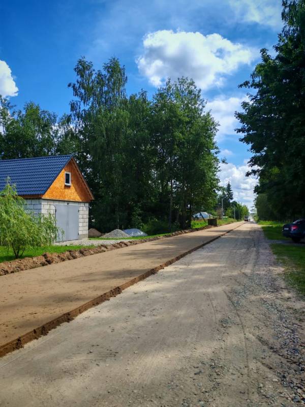 Ремонт дороги в Рославле