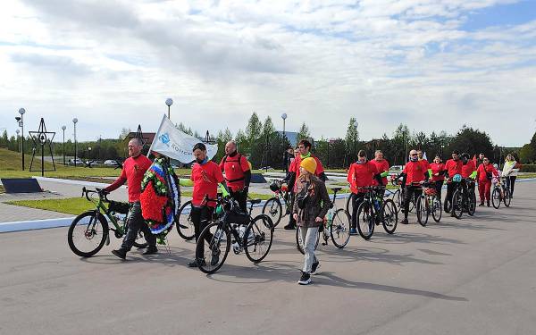 Атомщики провели патриотический велопробег, посвящённый 78-й годовщине Великой Победы