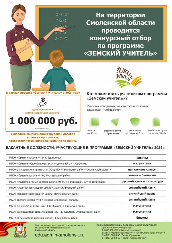 О конкурсном отборе по программе «Земский учитель»