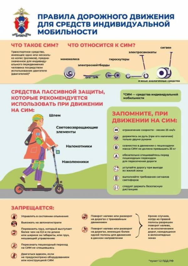 Госавтоинспекция Рославля напоминает о правилах использования средств индивидуальной мобильности