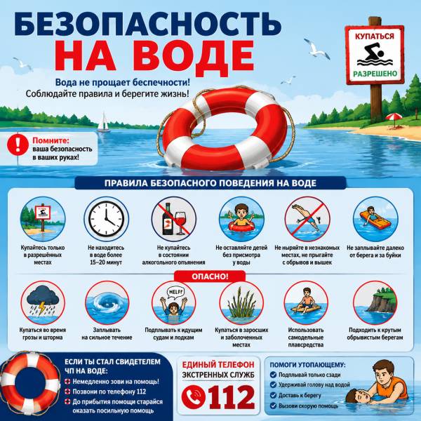 Безопасность на воде: напоминаем важные правила!