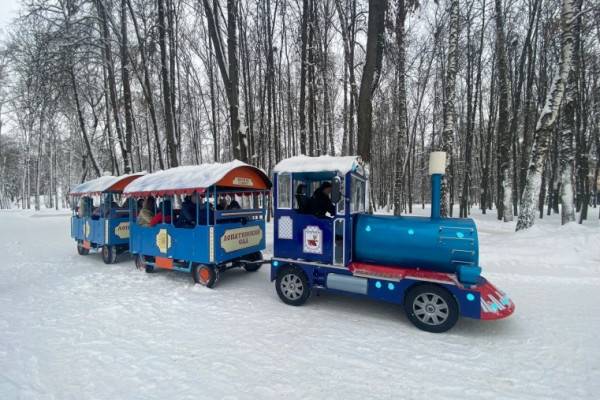 Смоленских воспитанников центра «Вишенки» покатали на детском паровозе