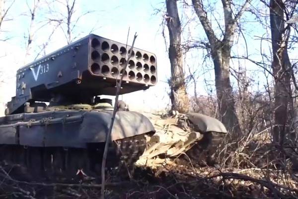 Личный состав ВСУ поражён высокоточным ударом ТОС-1 «Солнцепёк»