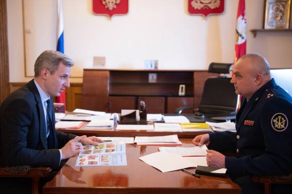 Врио губернатора Смоленской области Василий Анохин встретился с начальником регионального УФСИН