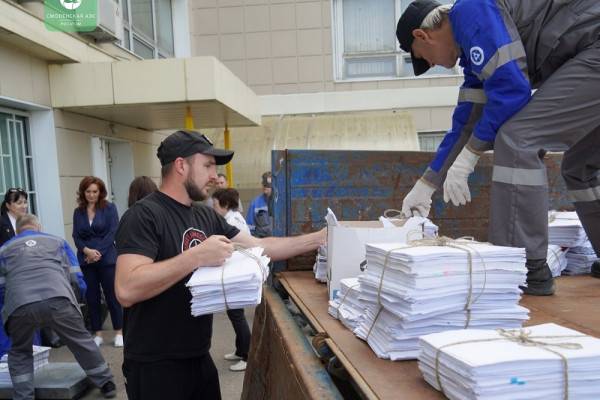 Успешный сбор макулатуры на Смоленской АЭС