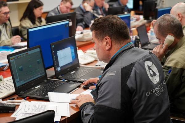 Персонал Смоленской АЭС подтвердил готовность к оперативному реагированию в ходе плановой противоаварийной тренировки