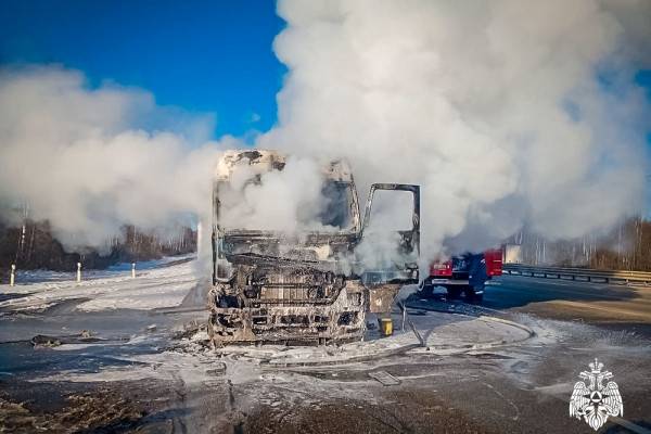 Пожар на трассе Москва - Минск: дальнобойщики проявили героизм Пожар на трассе Москва - Минск: дальнобойщики проявили героизм