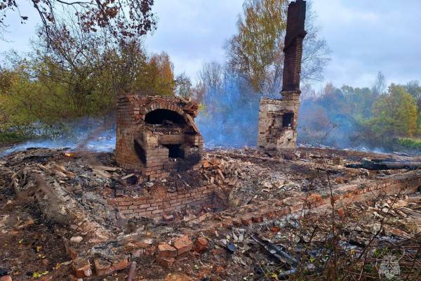 В Починковском районе сгорели три строения