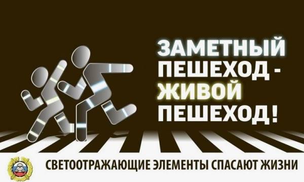 Госавтоинспекция МО МВД «Рославльский» разъясняет о необходимости использования световозвращающих элементов