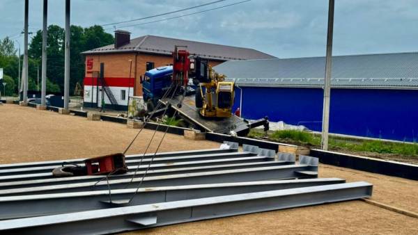 Проверка после падения крана на стройке в Смоленске Проверка после падения крана на стройке в Смоленске